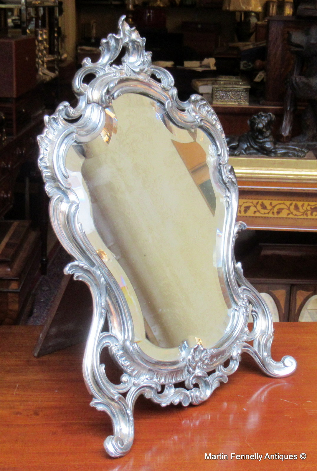 415 Victor Saglier - Rare Art Nouveau Mirror Circa 1905 - Image 3