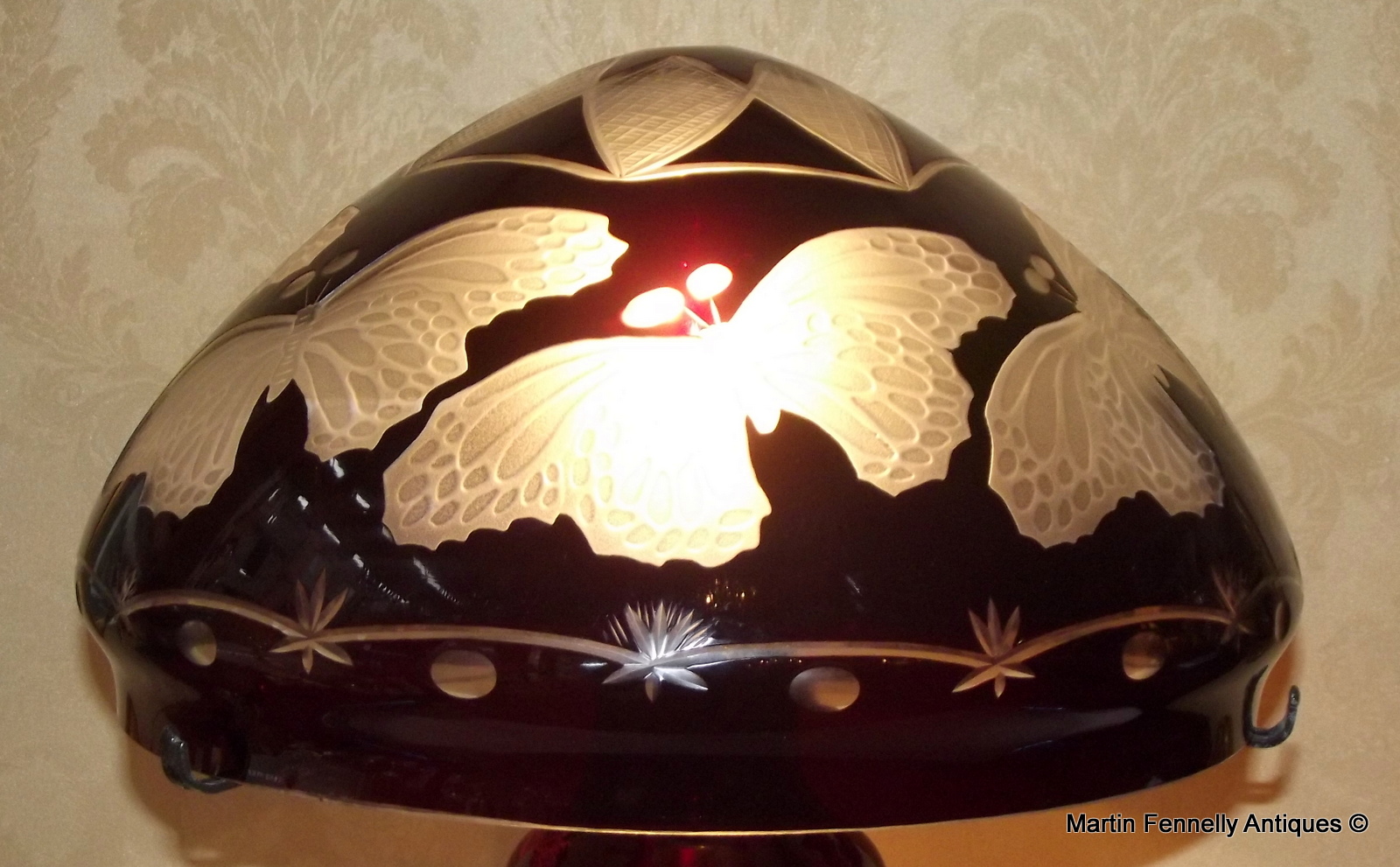 505 Sold Large Acid Cut Cameo Lamp - French - Wonderful Quality - Image 2