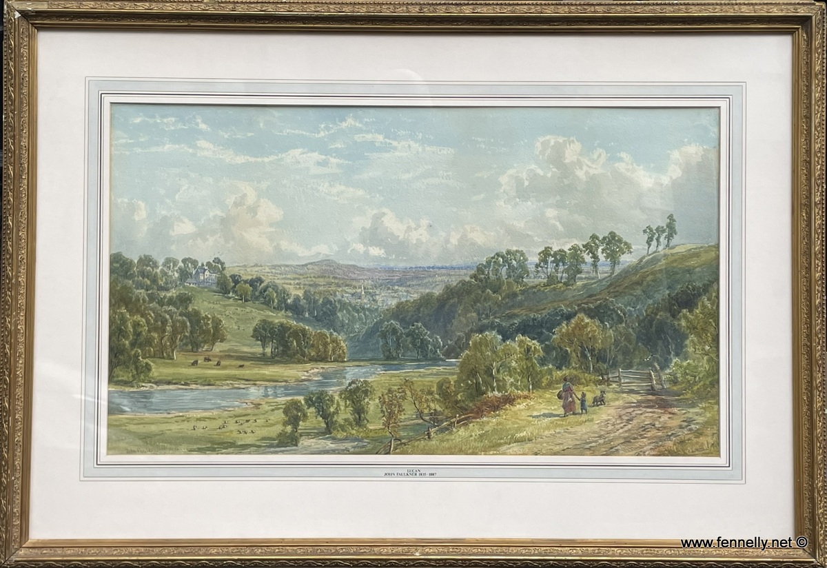 563 Sold John Faulkner 1835-1894 - Lucan View - Framed Watercolour - Image 2