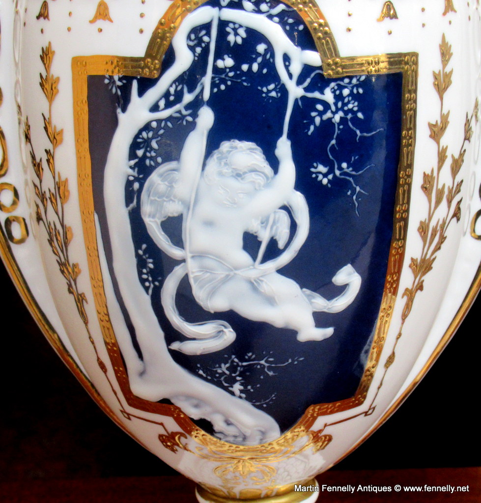 907 Sold Pair Pâte-sur-Pâte Lidded French Urns - Image 5