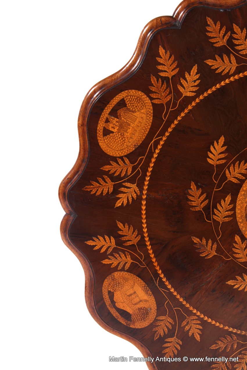 925 Sold Museum Quality Irish Killarney Antique Table Circa 1870 - Image 4