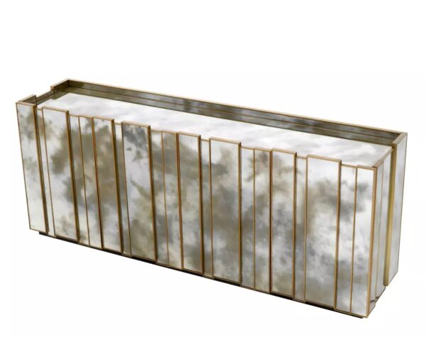 M119 The Nottingham Cabinet in Antiqued Mirror and Brass