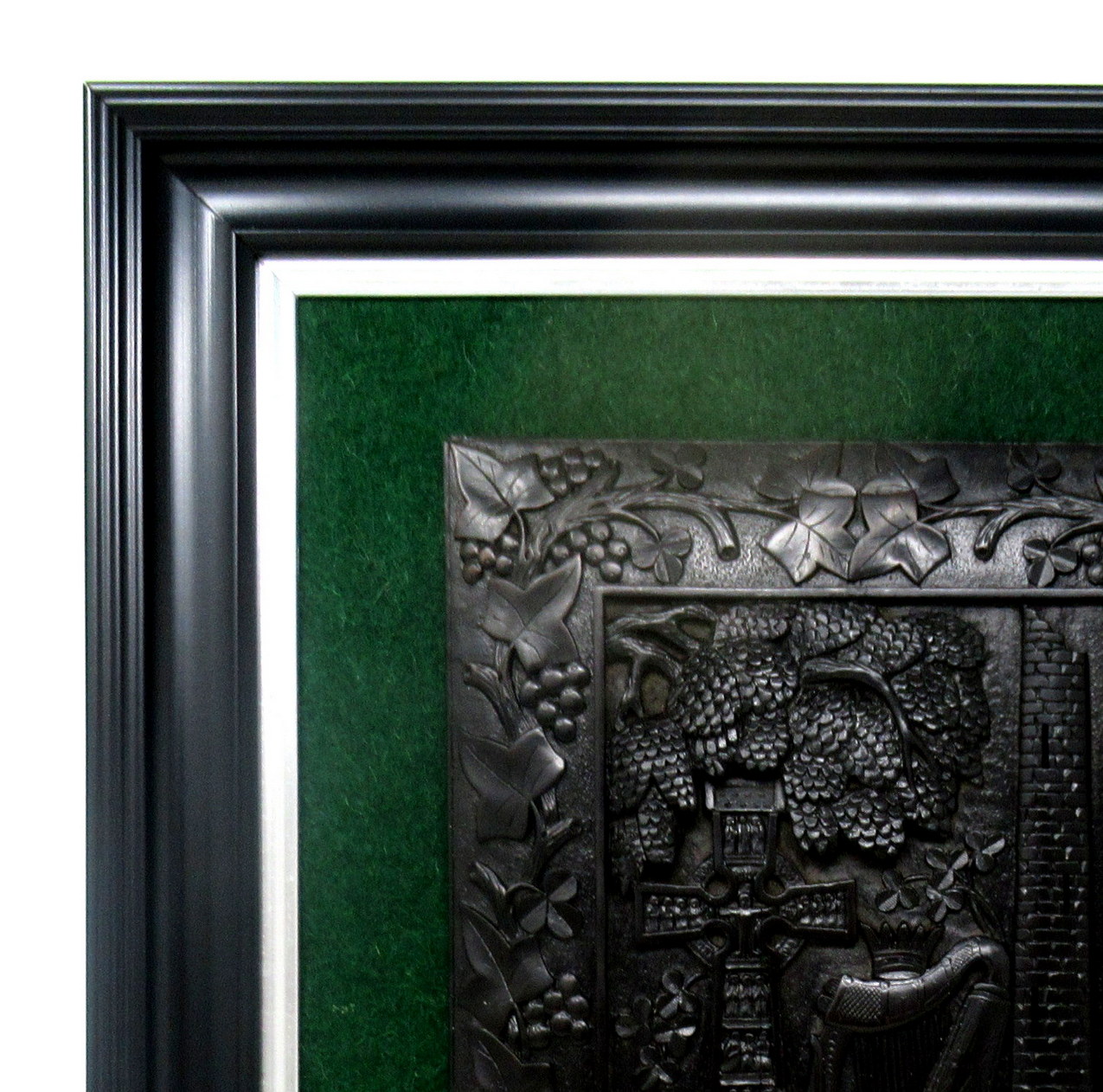 234 Sold Antique Irish Bog Wood Oak Plaque Harp Shamrock Cornelius Goggin Dublin Ireland - Image 3