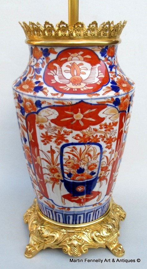 547 Sold Stunning Large Japanese Imari Porcelain and Ormolu Table Lamp 19th Ct - Image 2