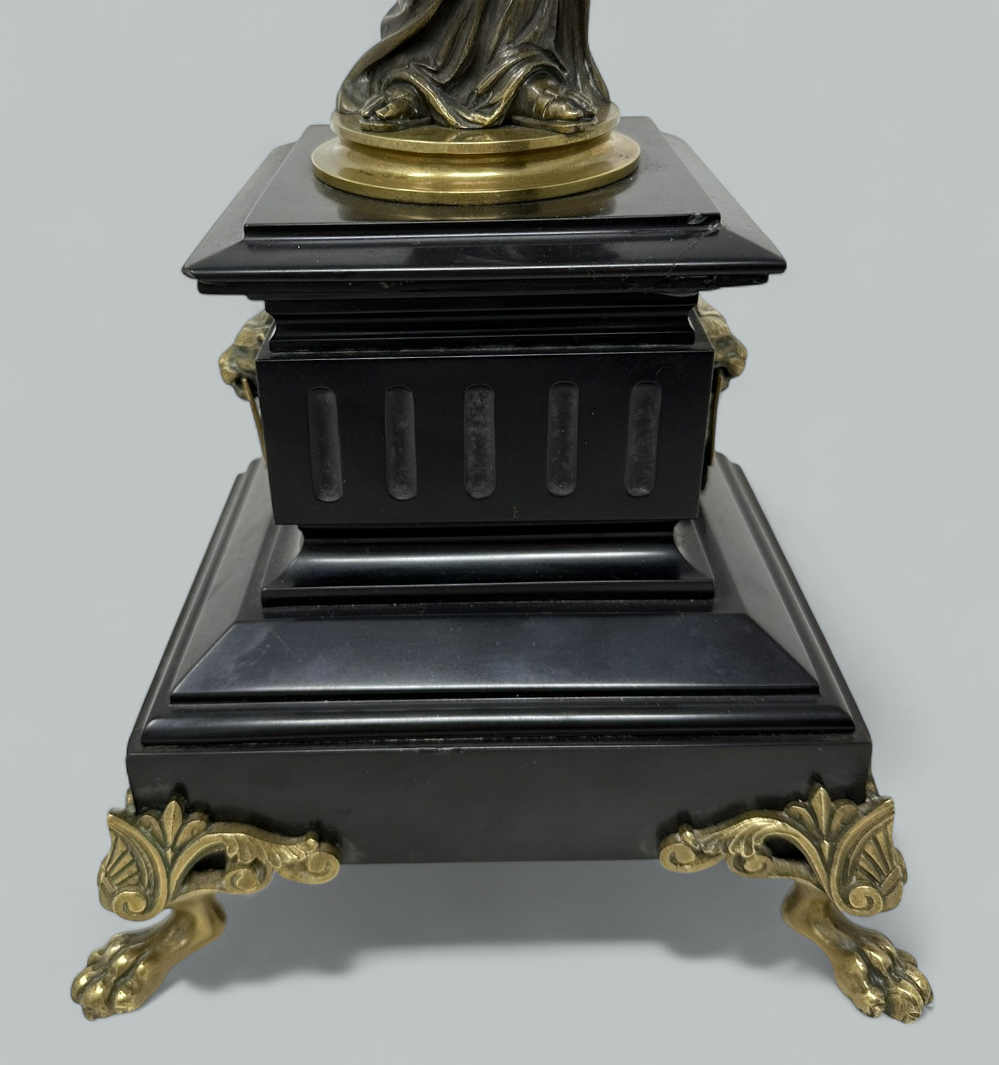 152 Antique Pair Figurel French Bronze Ormolu Marble Classical Maiden Female Figures - Image 4