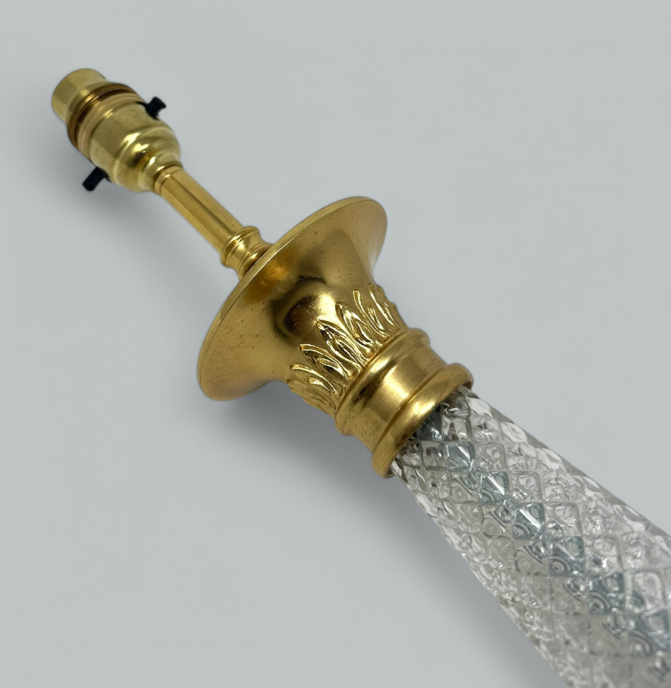 377 Sold Antique Pair French Doré Bronze Neoclassical Ormolu Gilt Baccarat Crystal Lamps - Image 7