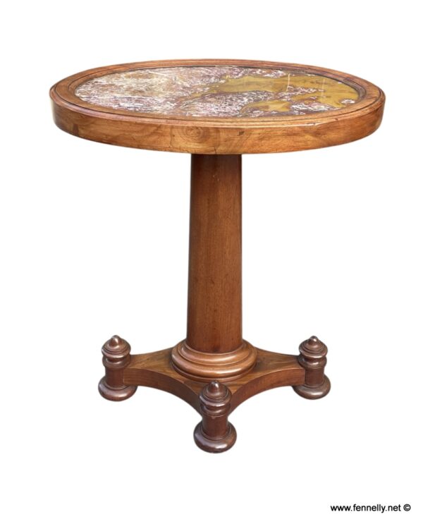 386 Mahogany Marble Topped Table - Circa 1860