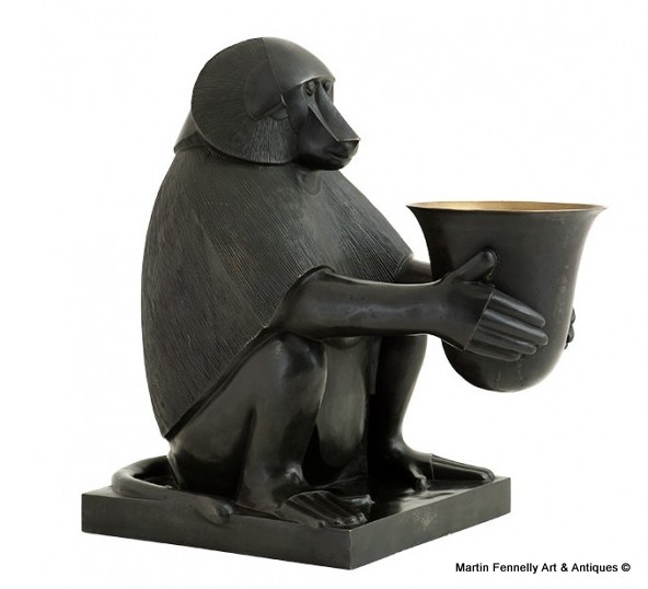 690 Sold Pair Bronze Deco Designed Table Lamps by Eichholtz - Art Deco Monkey - Image 2