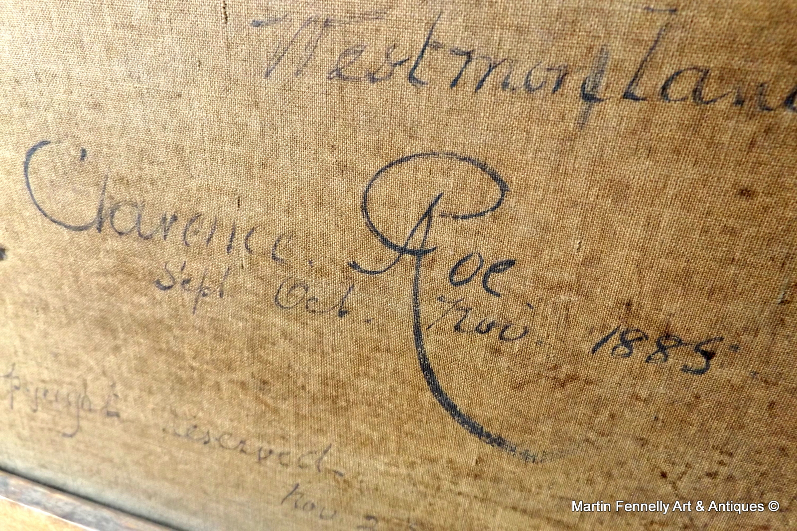 658 Sold Clarence Roe 1850-1909 - Oil on Canvas - 1885 - Image 3