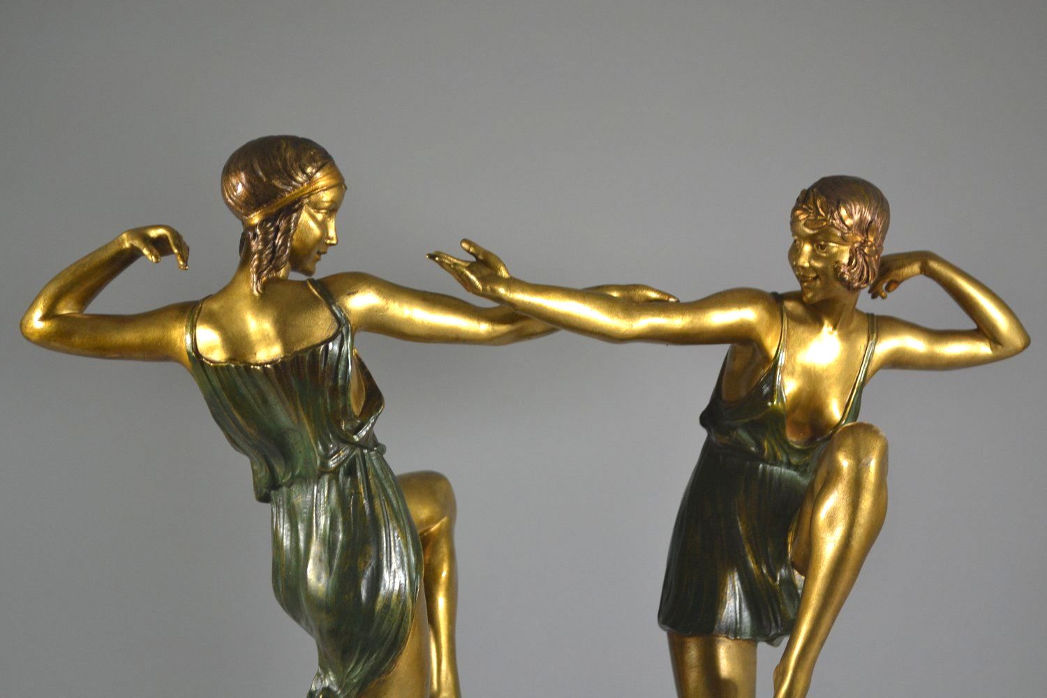 750 Sold Rare Bronze - Art Deco - The Dancers - Georges Duvernet - Circa 1930 - Image 6