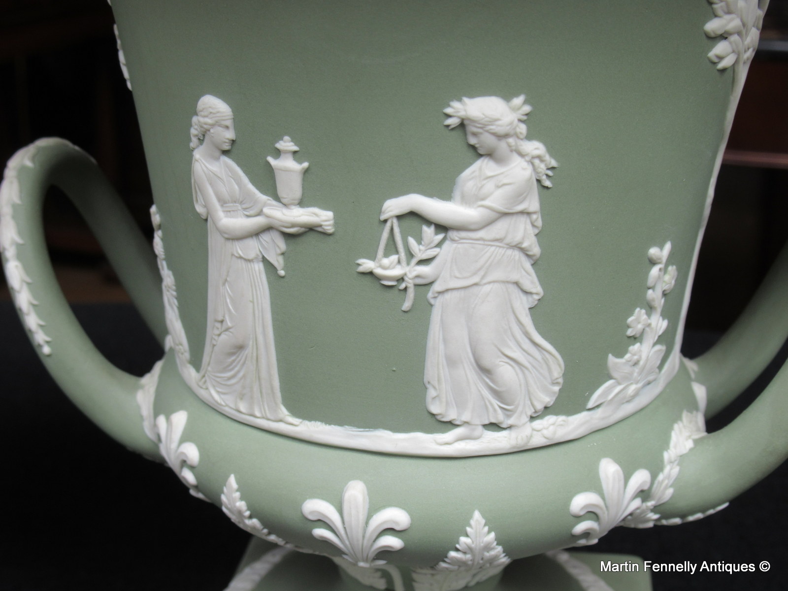 475 Sold Superb Pair of Jasperwear Wedgewood Lidded Campana Urns - English - Image 5