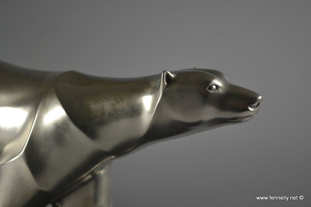 429 Sold Rare Georges Lavroff - Art Deco Polar Bear Sculpture - Circa 1930 - Image 5
