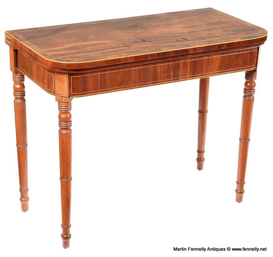 527 Fine English Regency Period Mahogany Card Table early 19thCt