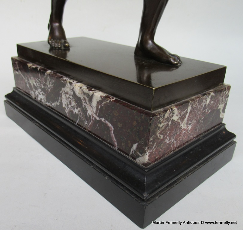 657 Sold Borghese Gladiator Bronze Nude Male 19thCt. Alessandro Nelli Foundry - Image 6