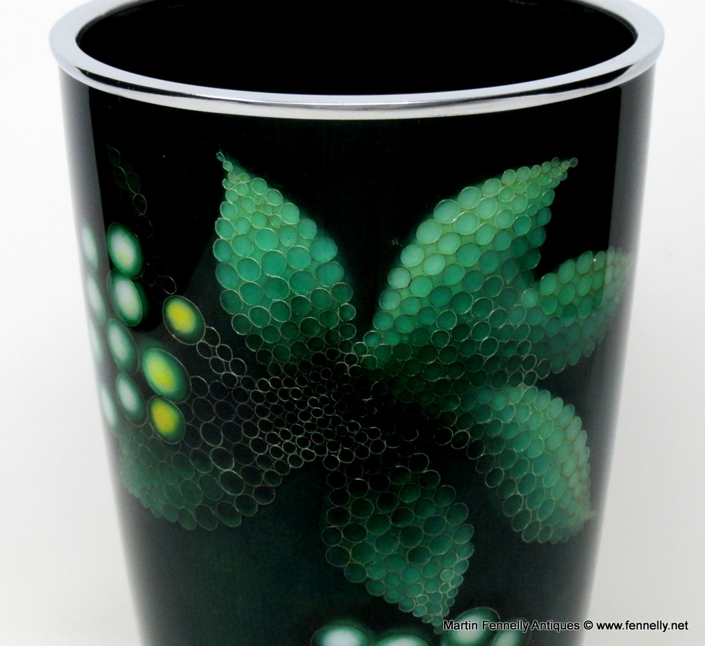 981 Sold Shōwa Period Cloisonné Enamel Beaker Vase by Ando - Nagoya Japan - Image 5