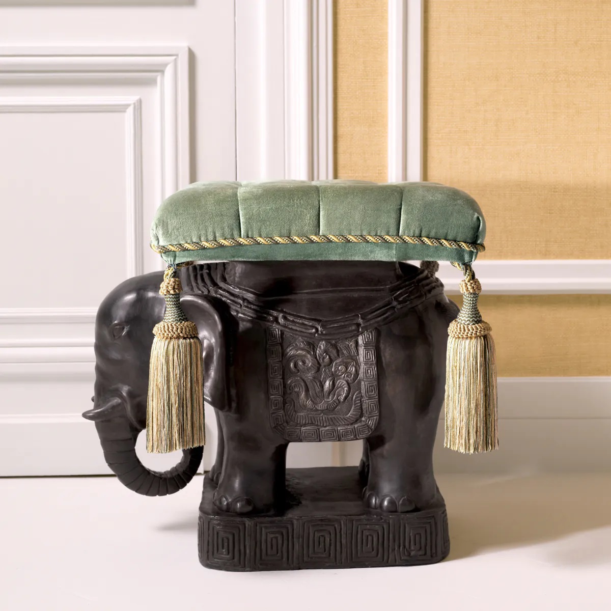 M195 Pair of Bronze Elephant Stools - Eichholtz Designed - Image 3