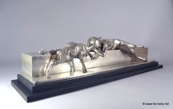 361 Sold Ary Bitter, The Sleeping Faun Rare and large bronze Sculpture Circa 1925