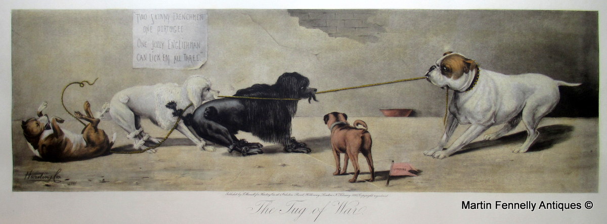 100 Sold Tug of War - Satirical Engraving - 1899 - Original Harding Cox - Image 2