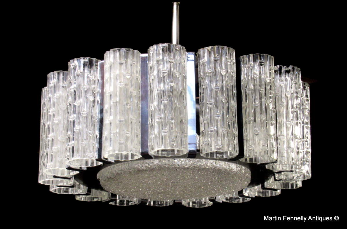 748 Sold Pair Period Mazzega Italian Chandeliers - Circa 1950 - Murano - Image 2