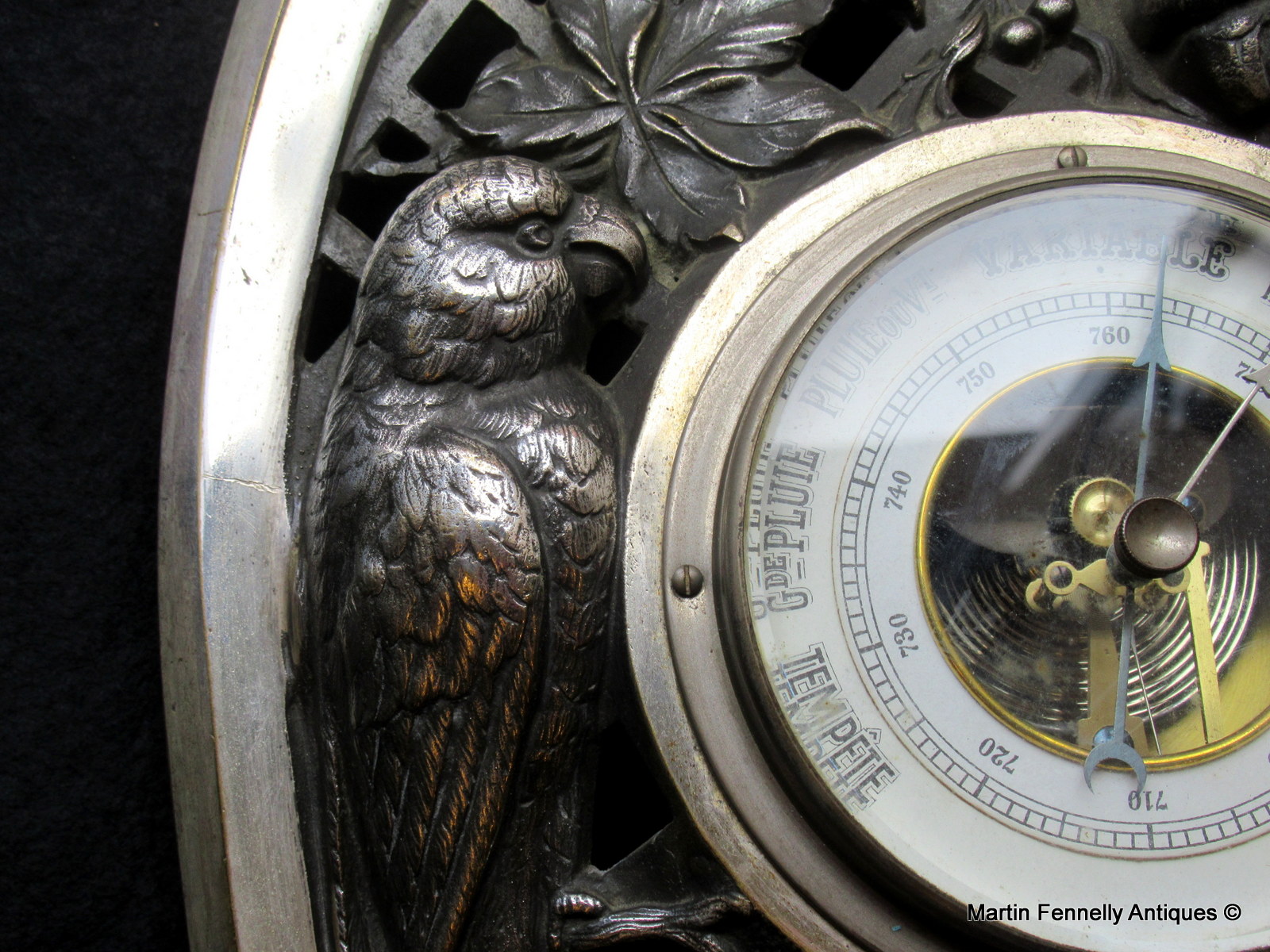 978 Rare Art Nouveau Wall Barometer - French - Circa 1905 - Image 3