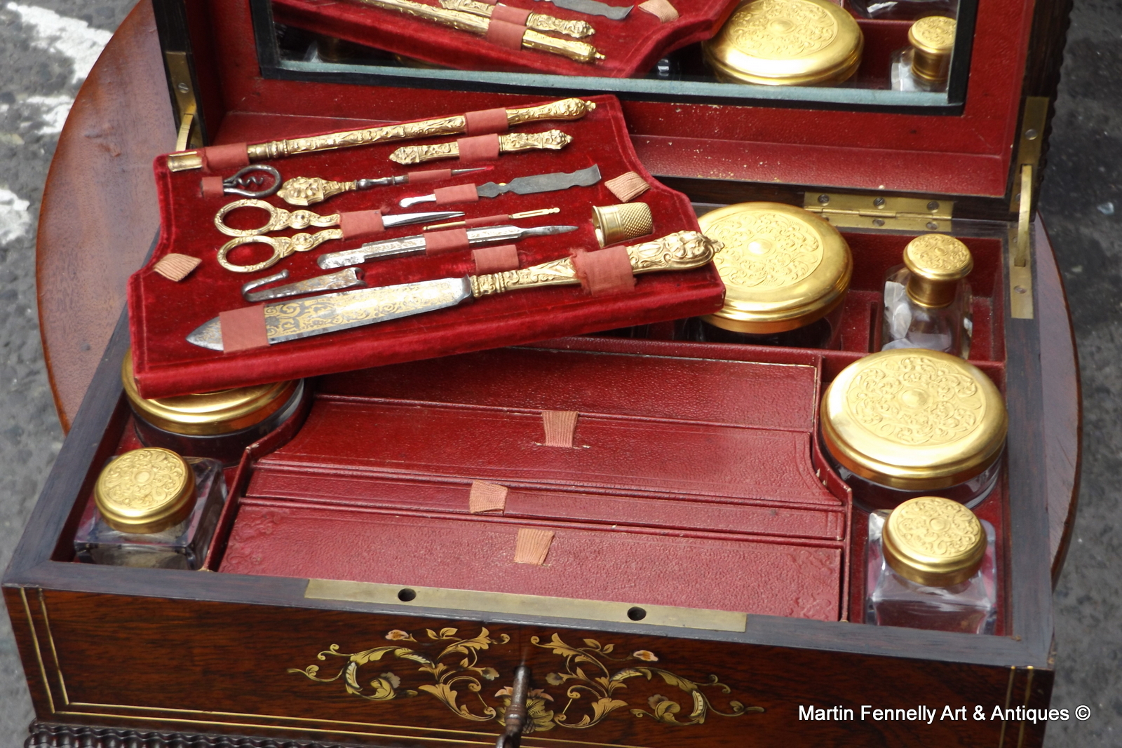 274 Sold Museum Quality French Rosewood Gentlemans Travelling Casket - 1840 - Image 4