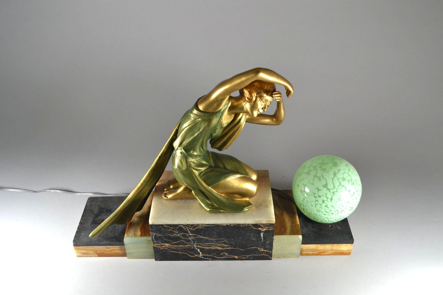 618 Art Deco Figural Lamp - Pierre Sega - France - 1930 - Image 6