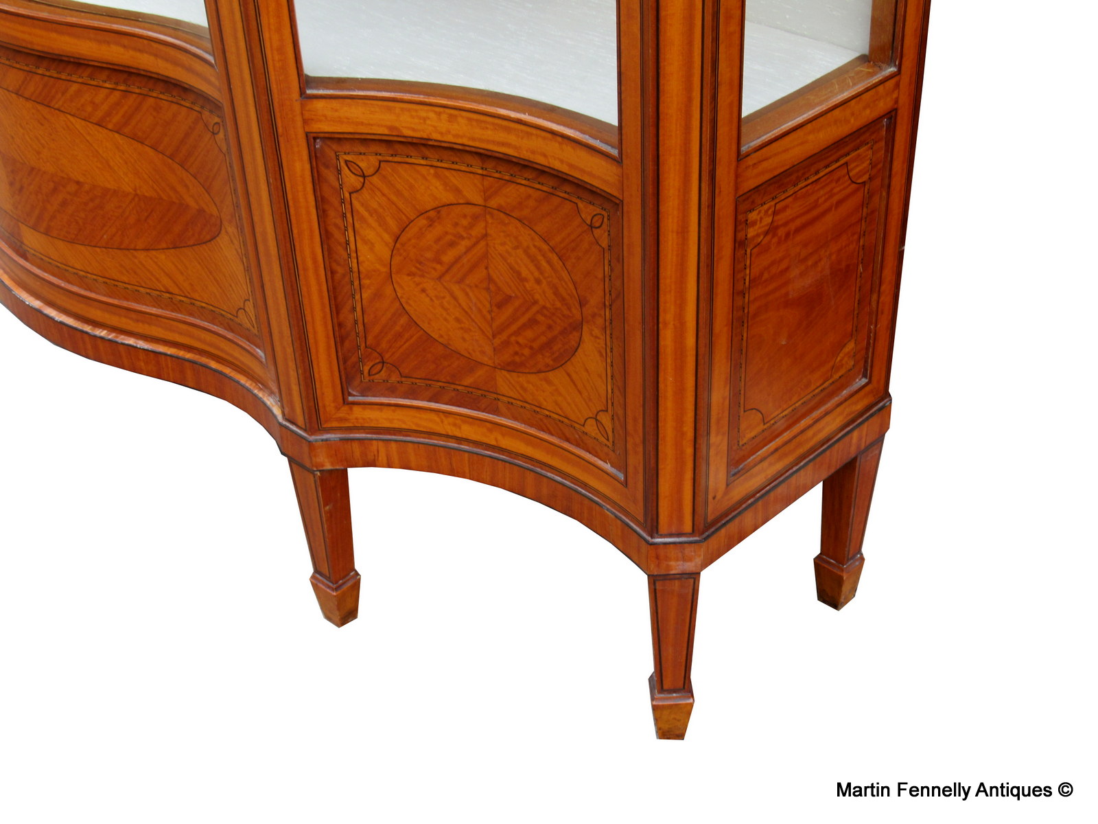 072 Sold Superb Edwardian Satinwood Display Case - Circa 1900 - Image 6