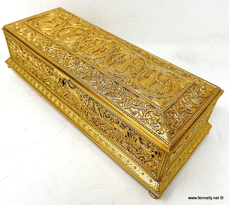 340 Sold Antique Ladys Ormolu Bronze Dore Jewellery Box Casket Maison Boissier Paris
