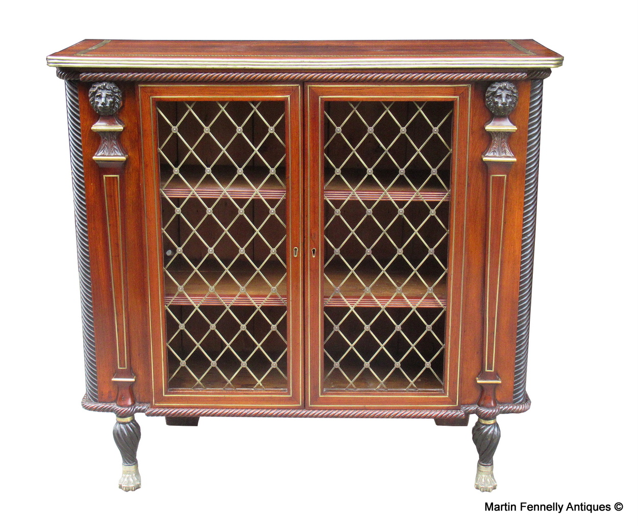 372 Sold Superb Irish Regency Cork Side Cabinet- Rosewood and Mahogany - Circa 1810 - Image 2