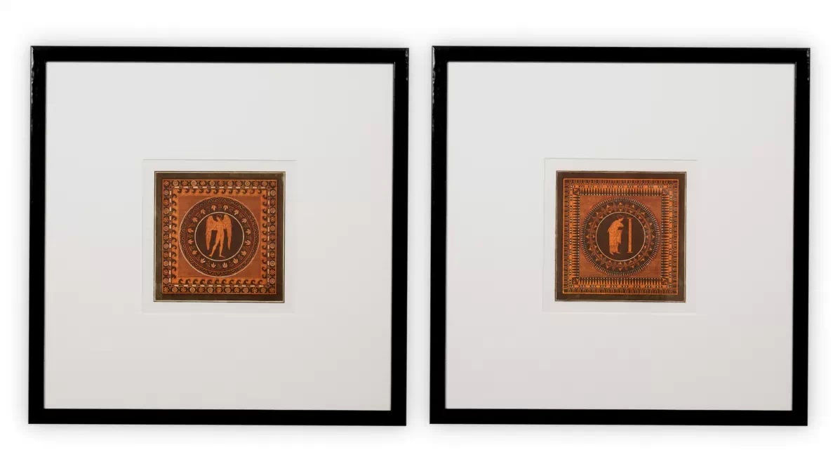 M178 Pair of Framed William Hamilton Vase Prints