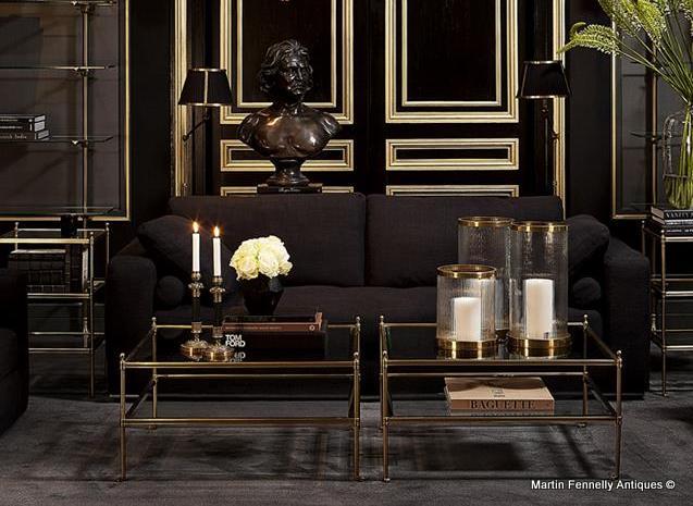 M088 Sold Mid Century Classic Design Coffee Table in Brass and Glass - Eichholtz - Image 2