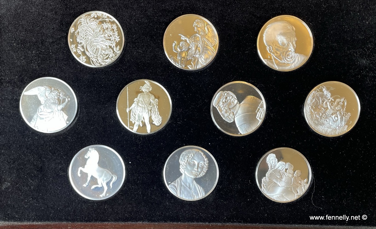 136 Sold 1975 John Pinches Genius of Leonardo da Vinci Silver Proof 50 Medal Set - Image 7