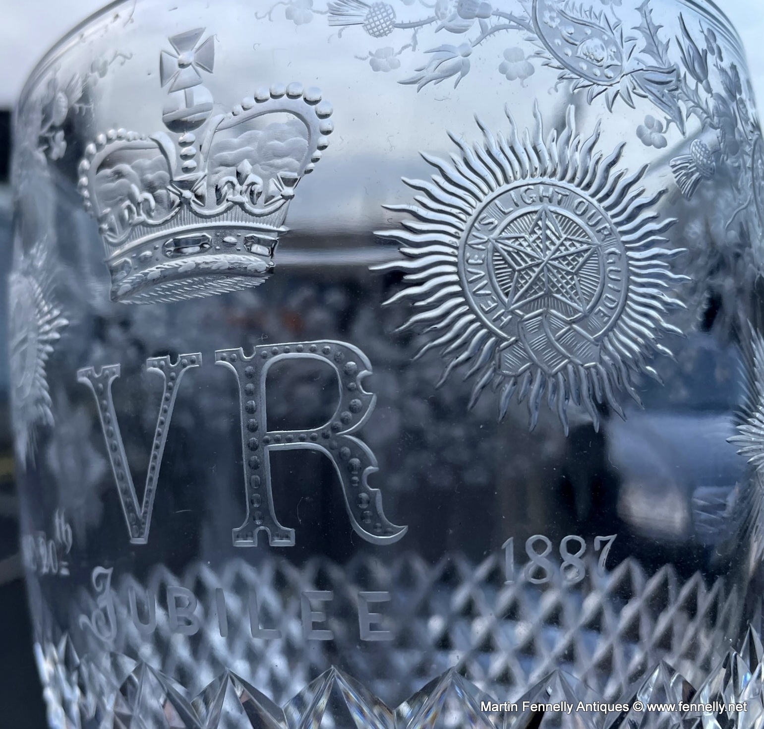 163 Very Rare Ceromonial Wine Glass - Queen Victoria Jubilee 1887 - Image 3