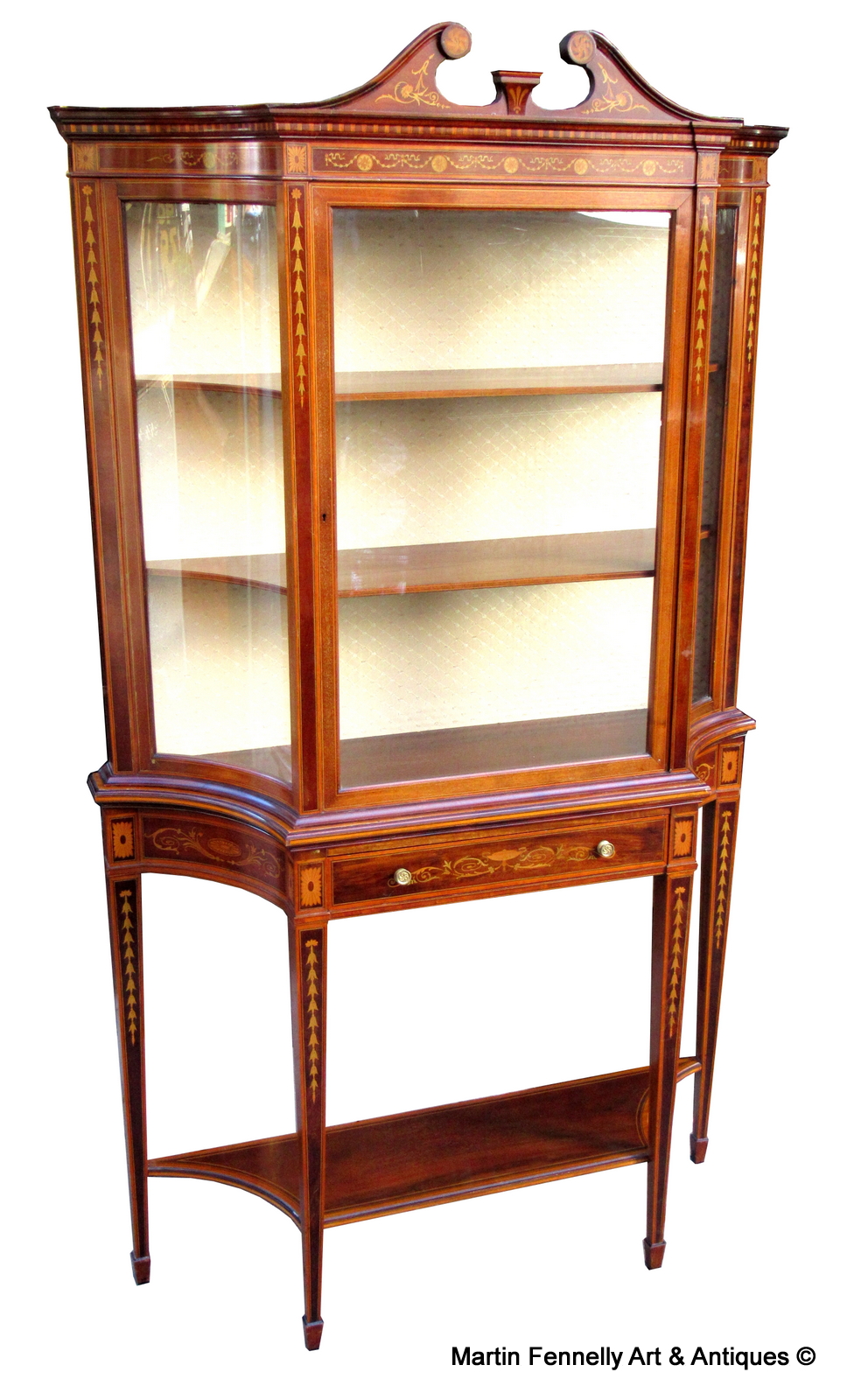 875 Sold Edwardian Display Cabinet - Edwards and Roberts - Circa 1900