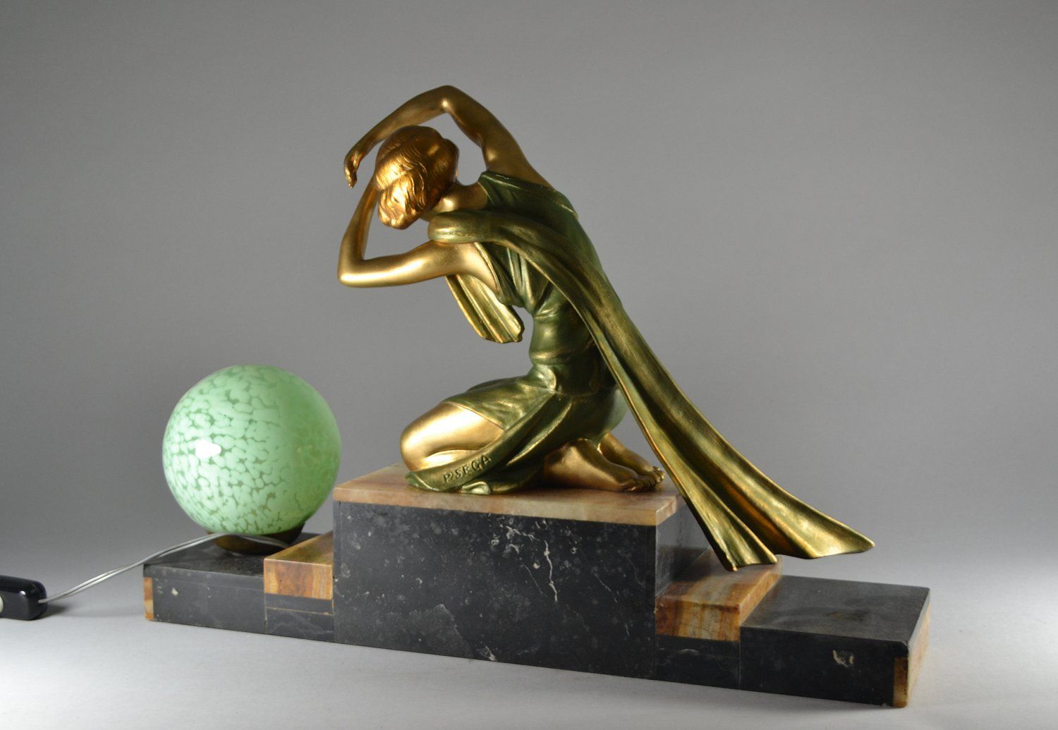 618 Art Deco Figural Lamp - Pierre Sega - France - 1930 - Image 4