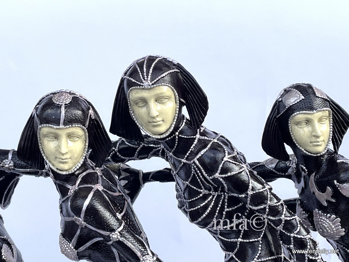 254 Sold Bronze and Marble Sculpture - 'Les Girls' - Chiparus - Art Deco - Image 6