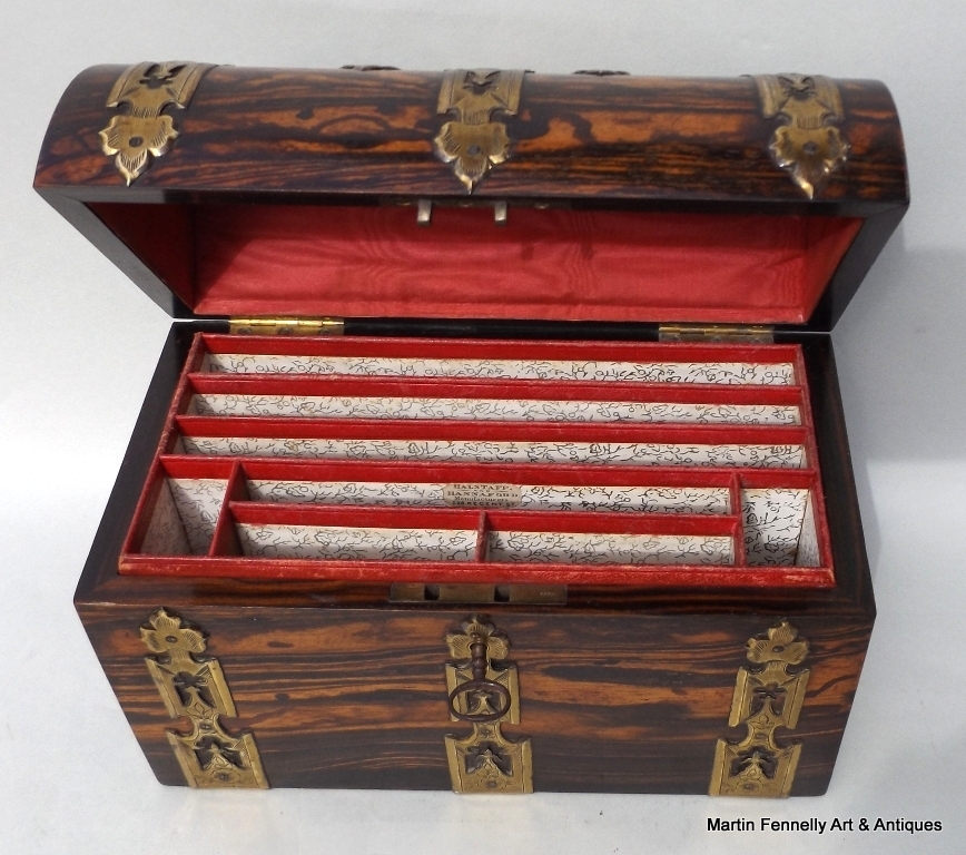 508 Sold Superb Coromandel Stationery Casket by Halstaff Hannaford London 1850 - Image 5