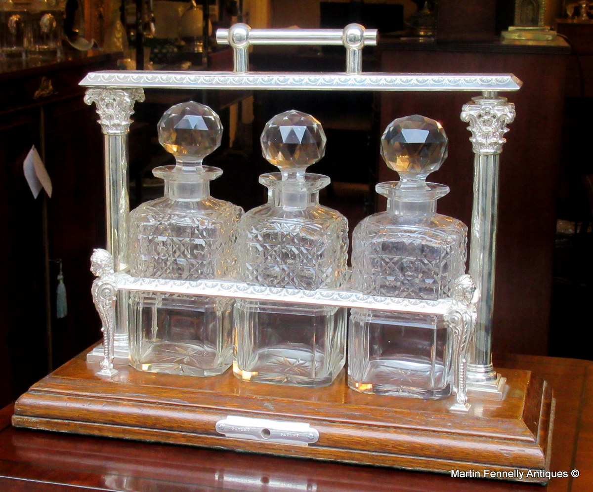849 Sold Stunning English Tantalus - Rare - Crystal Decanters - Victorian - Image 2