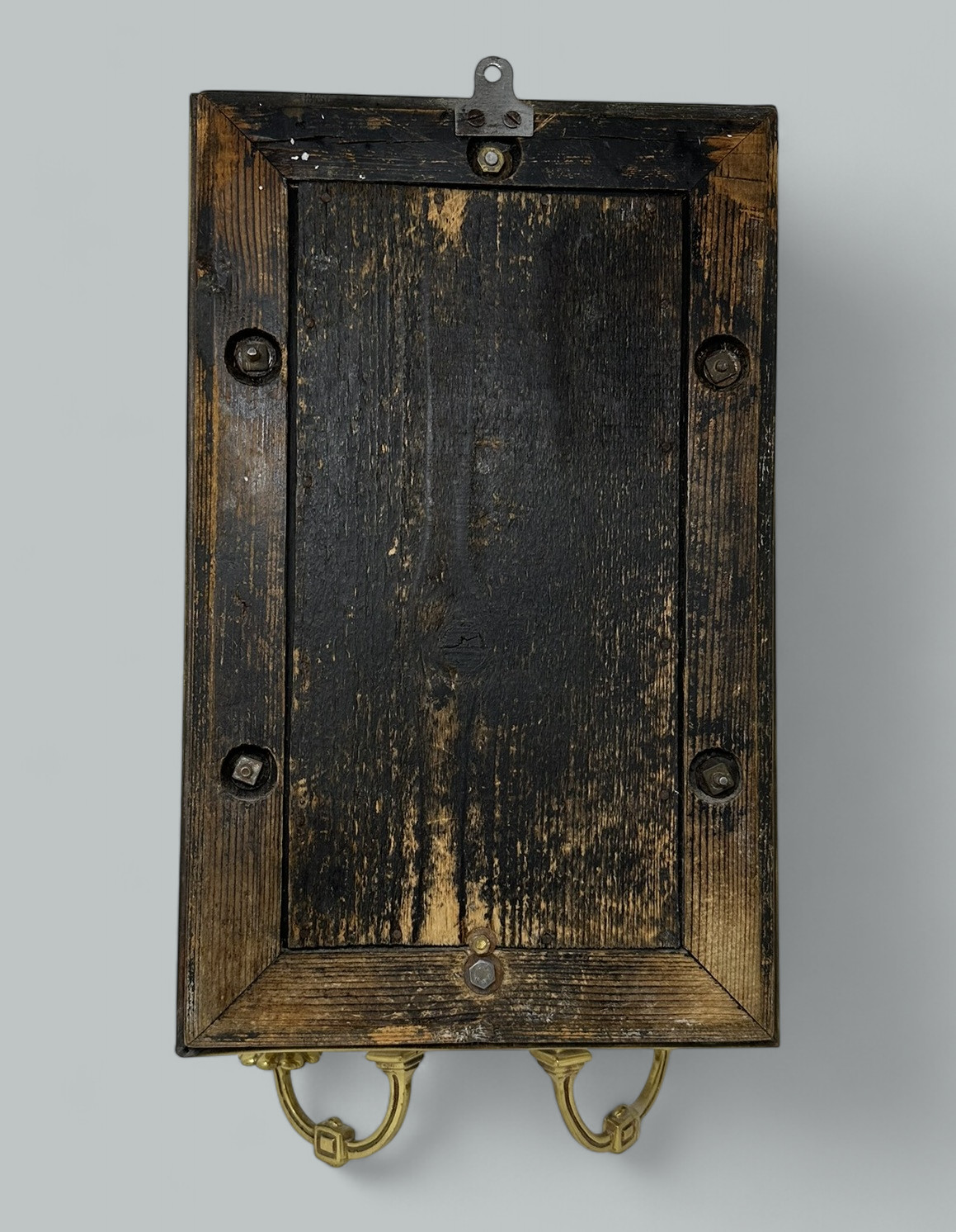 841 Sold Antique Pair French Brass Girandole Wall Applique Sconces Mirrors Candlesticks - Image 6