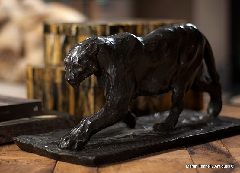 M111 Sold Bronze Statue of Jaguar - Heavy - Art Deco - Bugatti - Image 2