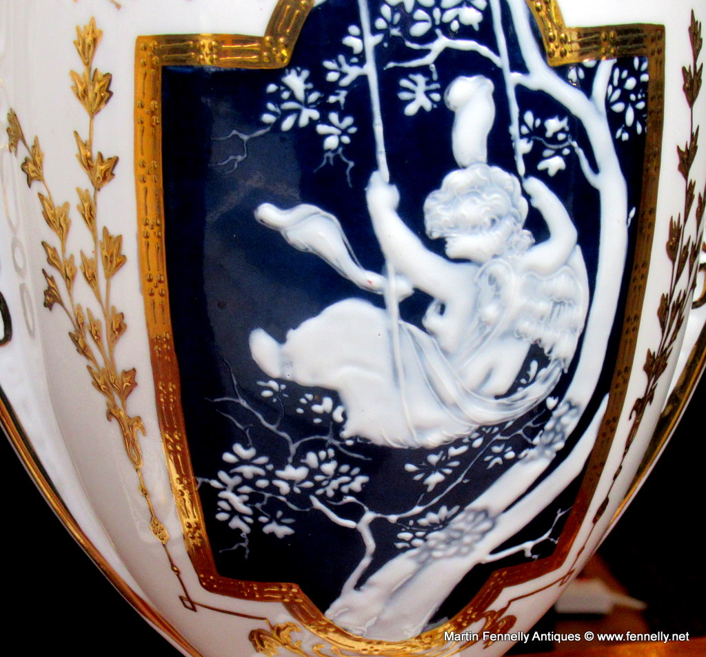 907 Sold Pair Pâte-sur-Pâte Lidded French Urns - Image 4