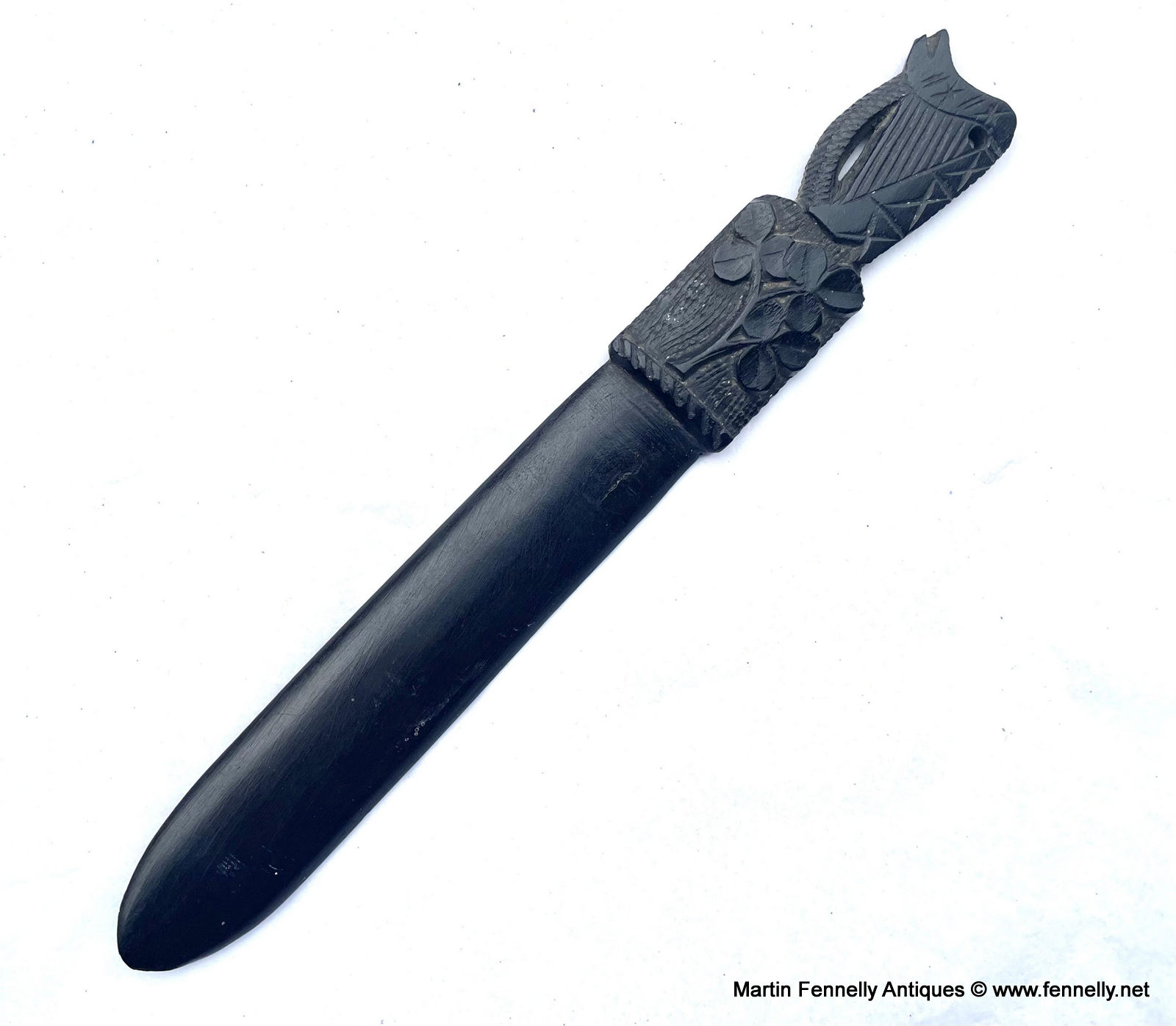 700 Sold Rare Irish Bog Oak Letter Opener - Circa 1880 - Image 2