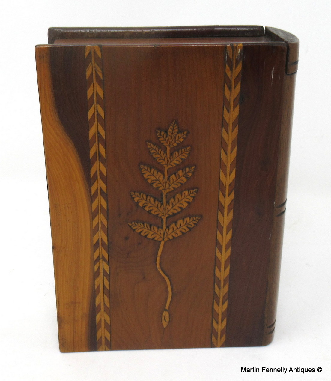 584 Sold Rare Irish Killarney Wood Casket Modelled as a Book Mid 19th Century - Image 6