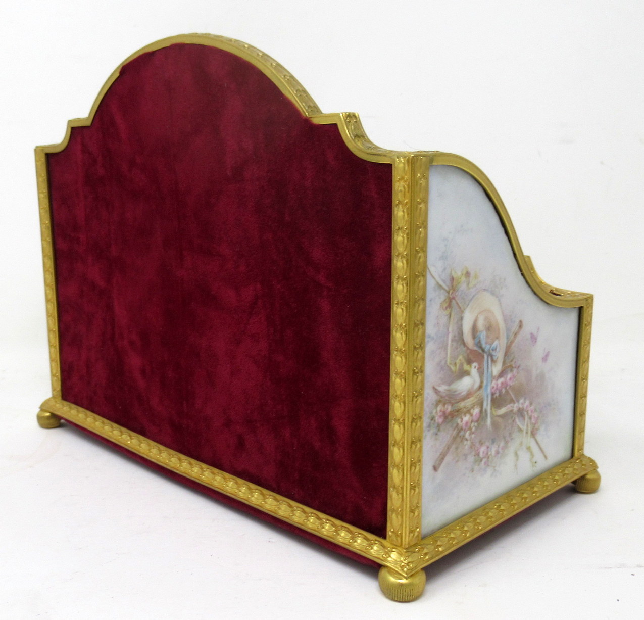 380 Sold Antique French Sevres Ormolu Gilt Bronze Dore Letters Holder Inkwell - Image 8