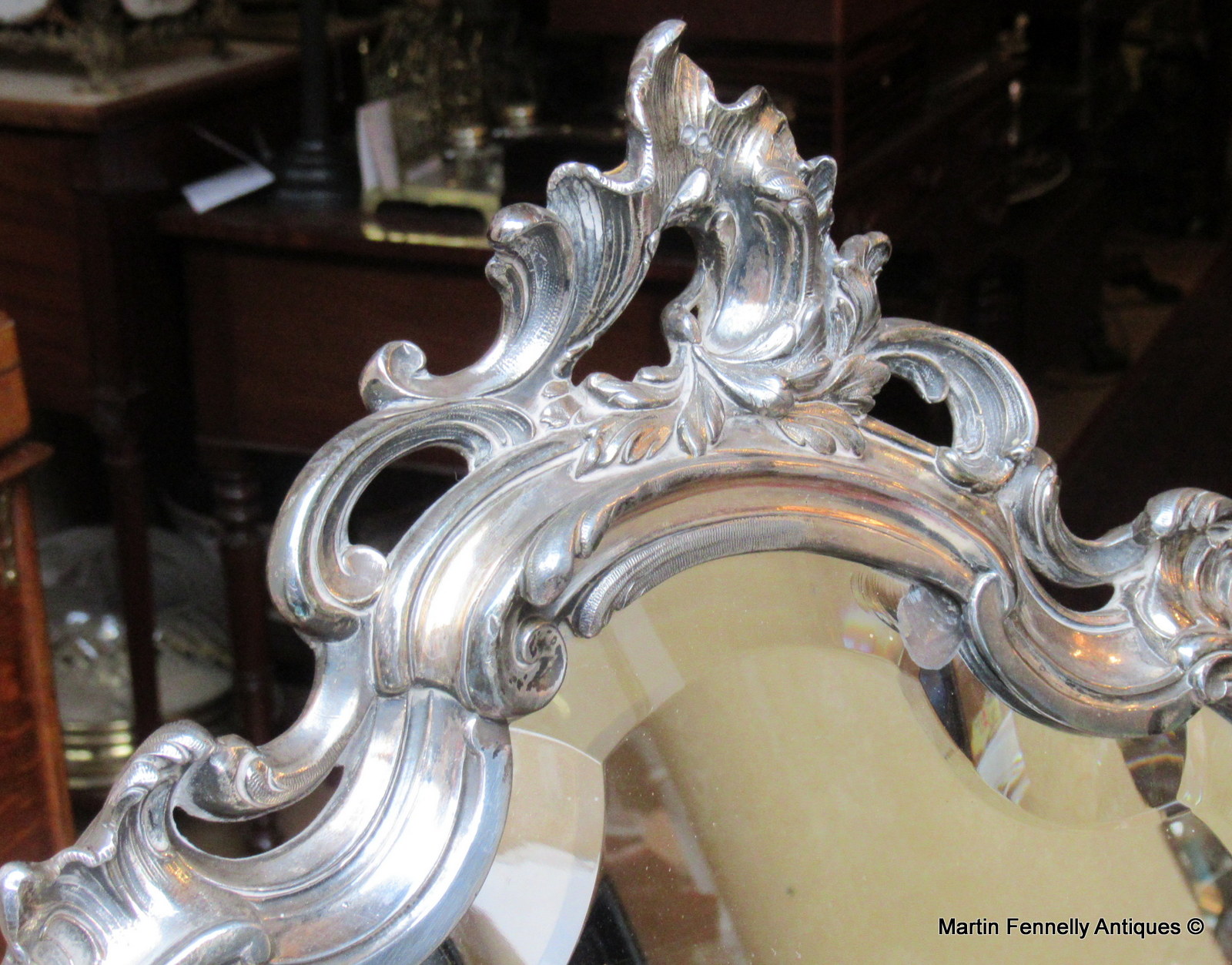 415 Victor Saglier - Rare Art Nouveau Mirror Circa 1905 - Image 5