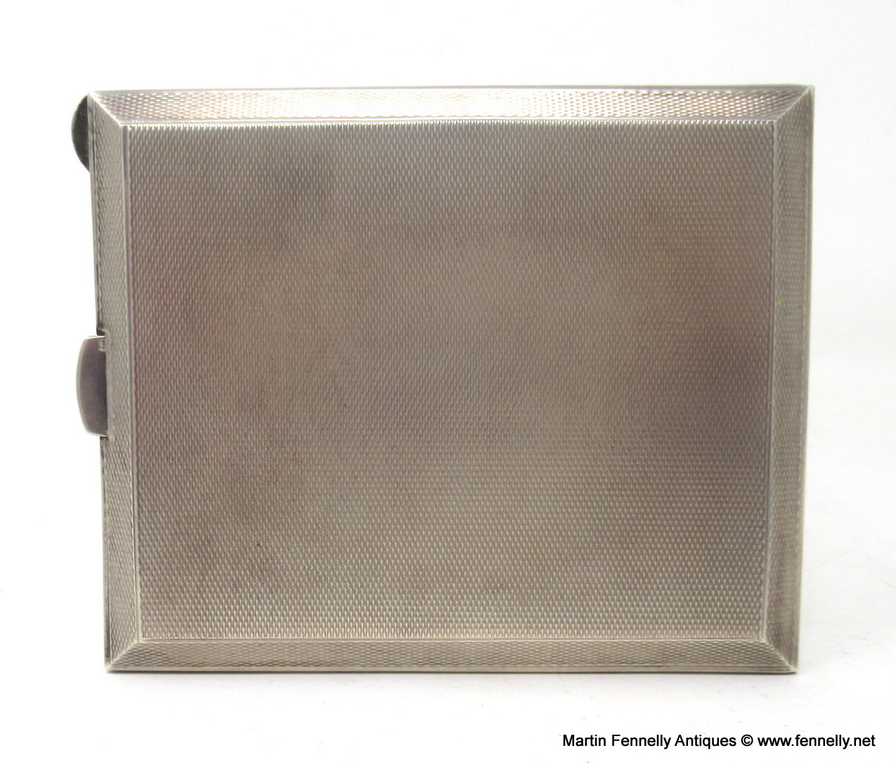 507 Antique Vintage Mid Century Sterling Silver Gilt Enameled Guilloche Card Case - Image 4