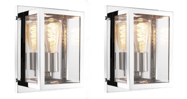 M053 Pair of Odeon Wall Lights - Nickel - Eichholtz