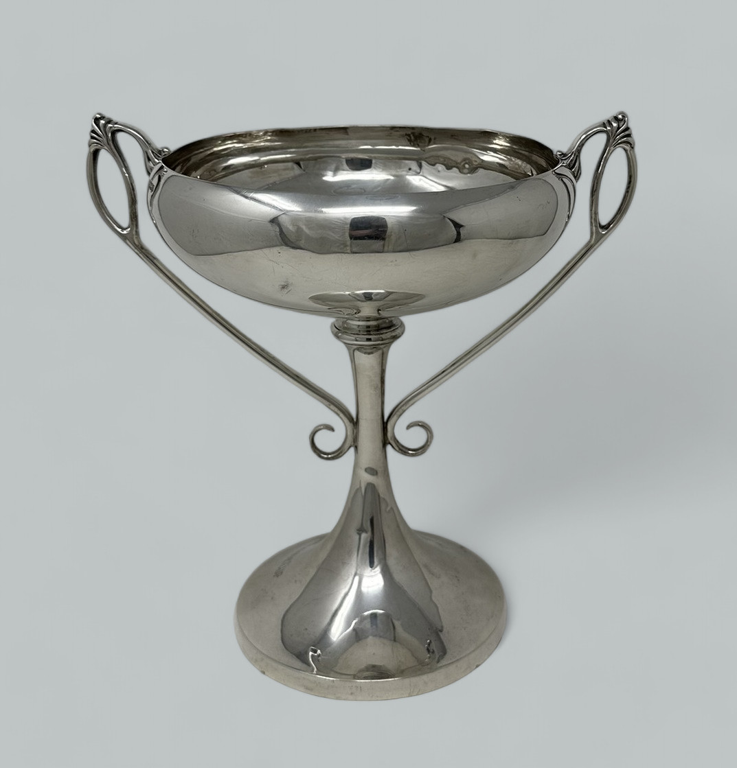 140 Antique Art Nouveau English Sterling Silver Sporting Trophy Cup Bowl Centerpiece - Image 2