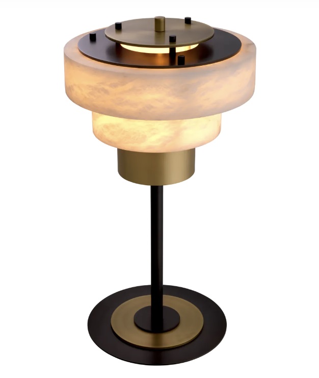 M179 Sold Spectacular Zereno - Alabaster and Brass - Art Deco - Image 2