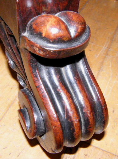 770 Antique English Victorian Rosewood Cardtable - Image 4